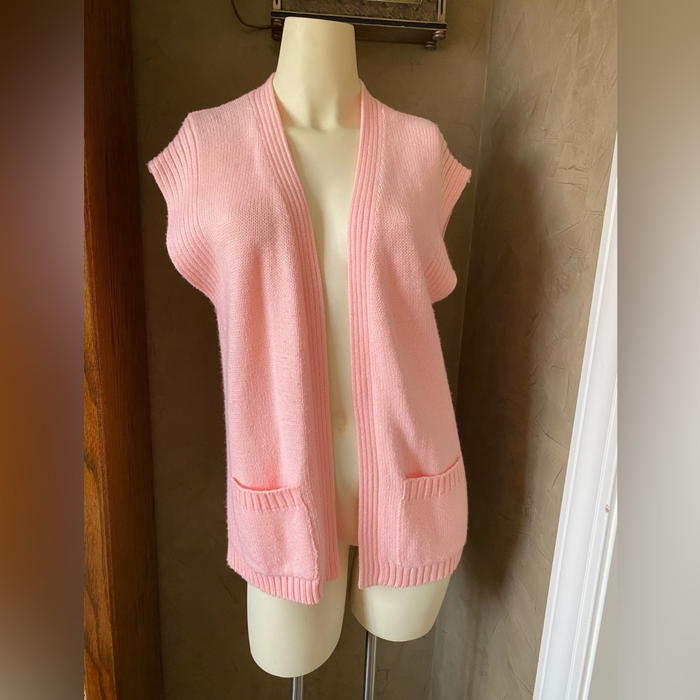 Vintage 90s Collection women’s sweater vest pastel pink, Size s
